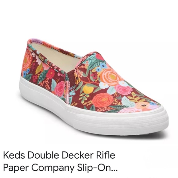 Keds Shoes - Keds Rifle Paper Co Double Decker Floral Slip-On Sneakers - size 8.5